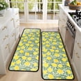 thumbnail image 4 of Kitchen Rugs Sets Of 2,Yellow Lemon Fruit Leaves White Pattern Anti Fatigue Kitchen Mat Rugs Non Slip Washable,Decorative Kitchen Floor Mats for Kitchen,Sink,Laundry,17"x47"+17"x47", 4 of 5
