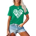 thumbnail image 3 of St. Patrick's Day Shirts for Women Shamrock Heart Graphic Tees St Patty's Lucky T-Shirt Irish Tops, 3 of 6