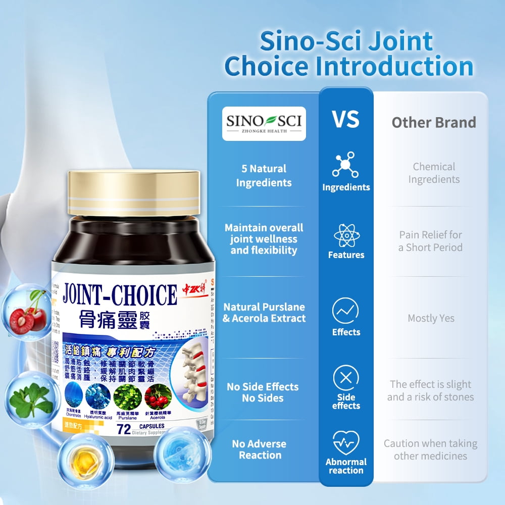 Sino-Sci Joint Choice, Joint Support Supplement, Mobility & Flexibility,Natural Formula, 72 Caps