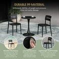 thumbnail image 5 of WestinTrends Playa Outdoor Modern Stackable Plastic Patio Dining Chairs (Set of 4), Black, 5 of 14