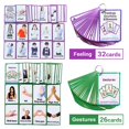 thumbnail image 2 of Sentimientos/emociones/gestos de enfermedad 2 juegos de tarjetas Flash en inglés Tarjeta de bolsillo para niños juguetes de aprendizaje para bebés para niños, 2 of 5