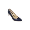 thumbnail image 1 of ZAPATILLA DE VESTIR CASUAL LEON MUJER DAMA CABRITO AZUL MARINO 3100 LEON 3100-, 1 of 3
