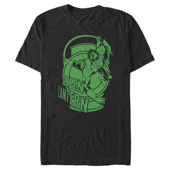 Men's Justice League Lantern Hero Graphic Tee Black X Large