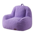 thumbnail image 2 of HOMGUAVA Bean Bag Chair with Soft Sherpa for Adults, Lazy Sofa for Bedroom & Living Room, Purple, 2 of 7