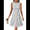 thumbnail image 2 of Vestidos Casuales para Mujer 2025, Minivestidos A Rayas Sin Mangas, Cintura Alta, Corte A. S, 2 of 10