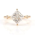 thumbnail image 2 of 0.8 Carat Rose Gold Moissanite Rings for Women D Color 925 Sterling Silver VVS1 Princess Cut Moissanite Wedding Rings lab Created Diamond Engagement Ring Diamond Ring with Certificate, 2 of 6