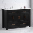 thumbnail image 4 of 48"Bathroom Vanity, Freestanding Bathroom Vanities with Sink,Bathroom Storage Cabinet with 4 Soft close doors and 4 drawers, Black, 4 of 11