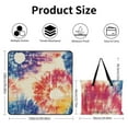 thumbnail image 2 of Colorful Tie Dye Vortex Picnic Blanket Waterproof Outdoor Beach Blanket Hand-held Pad Suitable for Travel, Camping, Beach, Family Gatherings, 2 of 7