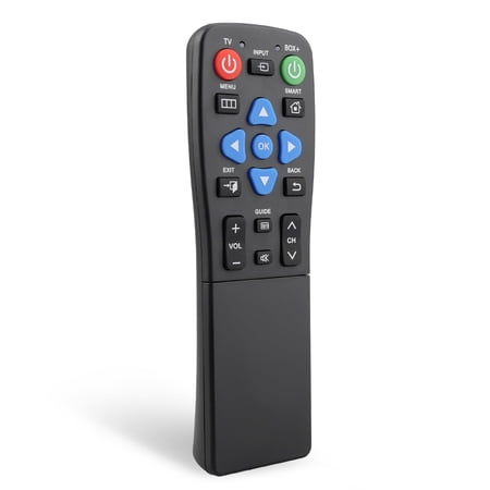 Big Button TV Remote Control Universal Remote for Seniors with Learning Functions Easy to Use and Set Up for TV DVD/VCR/DVB Streaming Box Soundbar 2-Device Switching