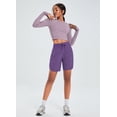 thumbnail image 5 of BALEAF Women's 7" Athletic Long Running Shorts Workout Gym Quick Dry Hiking Shorts High Waisted Zipper Pocket Purple XL, 5 of 6