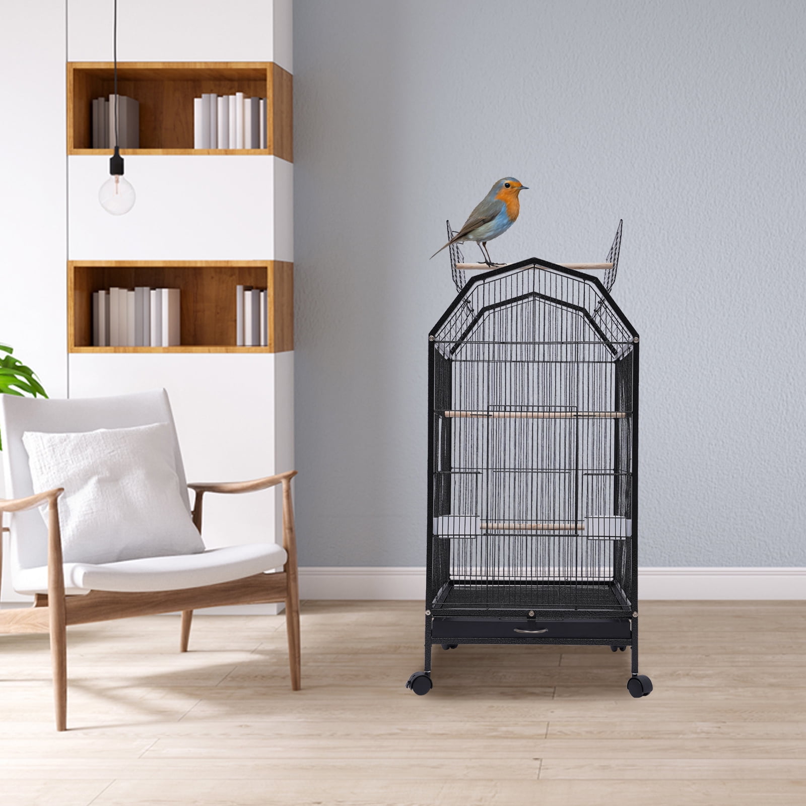 Griptix Large Play Top Parrot Finch Cage Macaw Cockatoo Pet Supply Stand Bird Cage