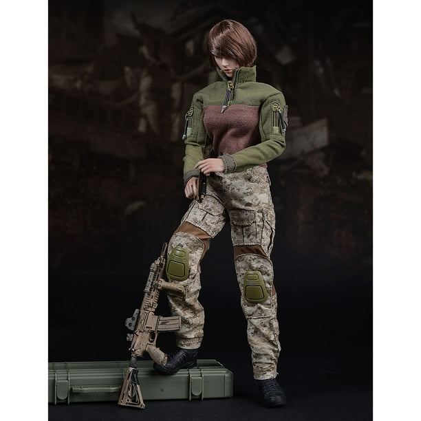 Traje De Uniforme De Combate De Combate De 1 6 De Escala Para Accesorios De Mujer Fisica De 12 Pulgadas Kumik CY Sunnimix Ropa de figura de accion Walmart en linea