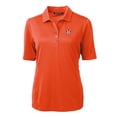 thumbnail image 2 of Women's Cutter & Buck  Orange Houston Astros DryTec Virtue Eco Pique Recycled Polo, 2 of 3