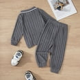 thumbnail image 7 of Kogui Fall Outfits for Kids Fall Winter Toddler Baby Boy Outfit Long Sleeve Sweatshirt Pullover Tops and Pants Set Size 3T 4T (Grey,3-4 Years), 7 of 7