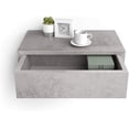 thumbnail image 5 of Mobili Fiver, Riccardo Floating nightstand, Concrete Effect, Grey, 17.7" x 9.8" x 6.1 ", Melamine-Finished, Modern Bedside Table, End Table, Italian Furniture, 5 of 17