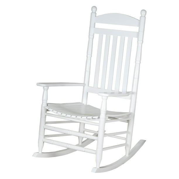 Hinkle Riverside Round Post Slat Back Wood Patio Rocking Chair