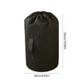 thumbnail image 3 of SLYNSHome Non Woven Fabric Drawstring Storage Bag Round Bottom Cylindrical Durable Space Saving Eco Friendly Organizer - Black, 3 of 7