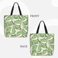 thumbnail image 2 of Disketp Cute Crocodile Bolsa Tote de Lona para Mujer, Bolso de Hombro y Cruzado con Cierre de Cremallera, 2 of 7
