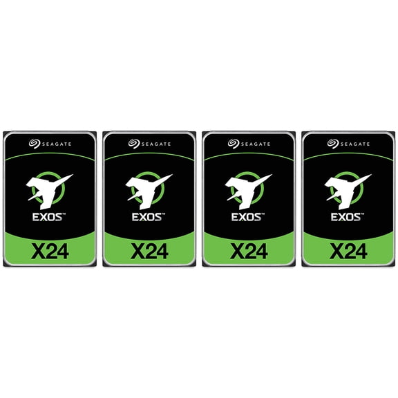 Seagate Exos X24 16TB 3.5" 12Gb/s SAS III Internal Hard Drive 4pk
