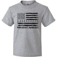 thumbnail image 3 of Inktastic Parkinson's Awareness Gray Ribbons and Flag Youth T-Shirt, 3 of 5
