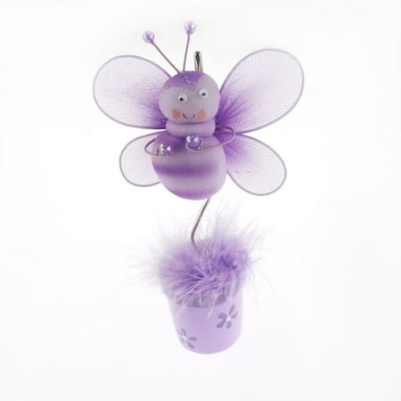 Bridal Place Card Holders - Bee Flower Pot Place Card Holder, 6-Inch, Lavender - CLOSEOUT