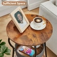thumbnail image 6 of Round Side Table with Storage - Art Deco Design - Small Space Solution, 6 of 8