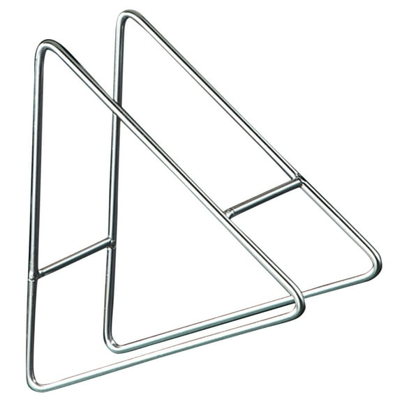 SEWCHICS Sturdy Plate Stand Silver Stainless Steel Storage Rack for Home