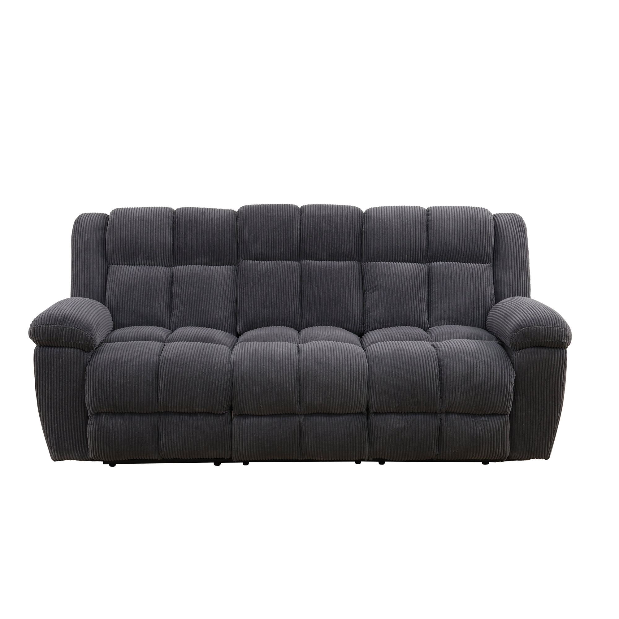Aukfa 3 Seat Recliner with Flip Backrest Cupholder, Home Theater Seating, Gray