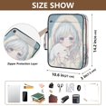 thumbnail image 3 of Haosy Accordion File Organizer Zipper Binder 500 Sheet 6-Tab Expanding File Folder Multi-Pocket 1.2 Inch 3 Ring Lovely Girl Holding Dog, 3 of 7