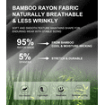thumbnail image 3 of EA'S SECRET Men's Undershirts Bamboo Moisture-Wicking Crewneck T Shirts, Slim Fit Stretch Soft Tees for Men, 3 or 6 Pack(Black, L), 3 of 8