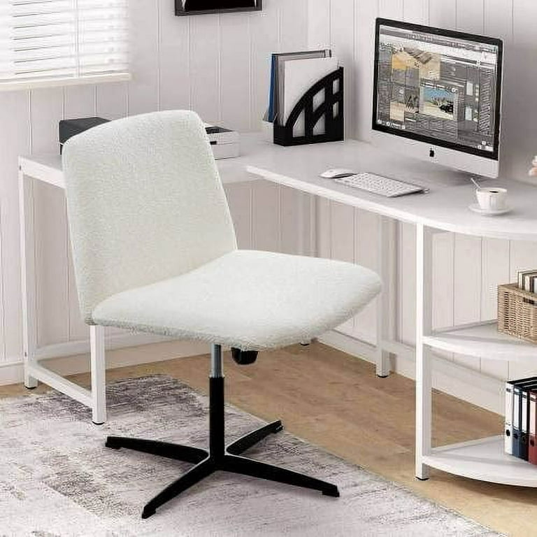 Home Office Desk Chair, Modern armless Office Chair, 120° Rocking Mid Back  Ergonomic Chair Computer Task Chair, Work Chairs for Home Office (Fabric Office  Chair 01) 
