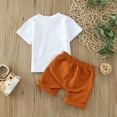 thumbnail image 2 of Gerichy 2T Toddler Boys Clothes 3T Toddler Boys Summer 2PCS Outfits Letter Print Short Sleeve Shirt Top Shorts Set, 2 of 6