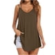 thumbnail image 1 of Tops Casuales sin Mangas para las Mujeres de la Moda Color Sólido Cuello en V Cómodo Suelto Camiseta sin Mangas Blusa, 1 of 4