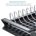 thumbnail image 7 of Home Zone Living Collapsible Dish Drying Rack with Angled Drain and Utensil Caddy, Small, 7 of 7