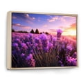 thumbnail image 2 of Designart "Flowers peaceful Lavender I" Floral Floater Framed Canvas Wall Art, 2 of 7