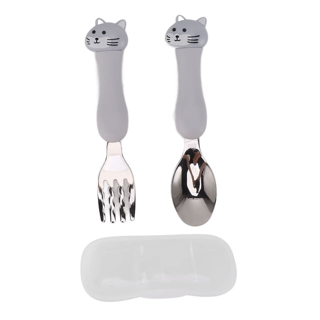 <p>Baby Fork Spoon, Lightweight Edges Wear Easy To Operate Training Tableware For Children</p>