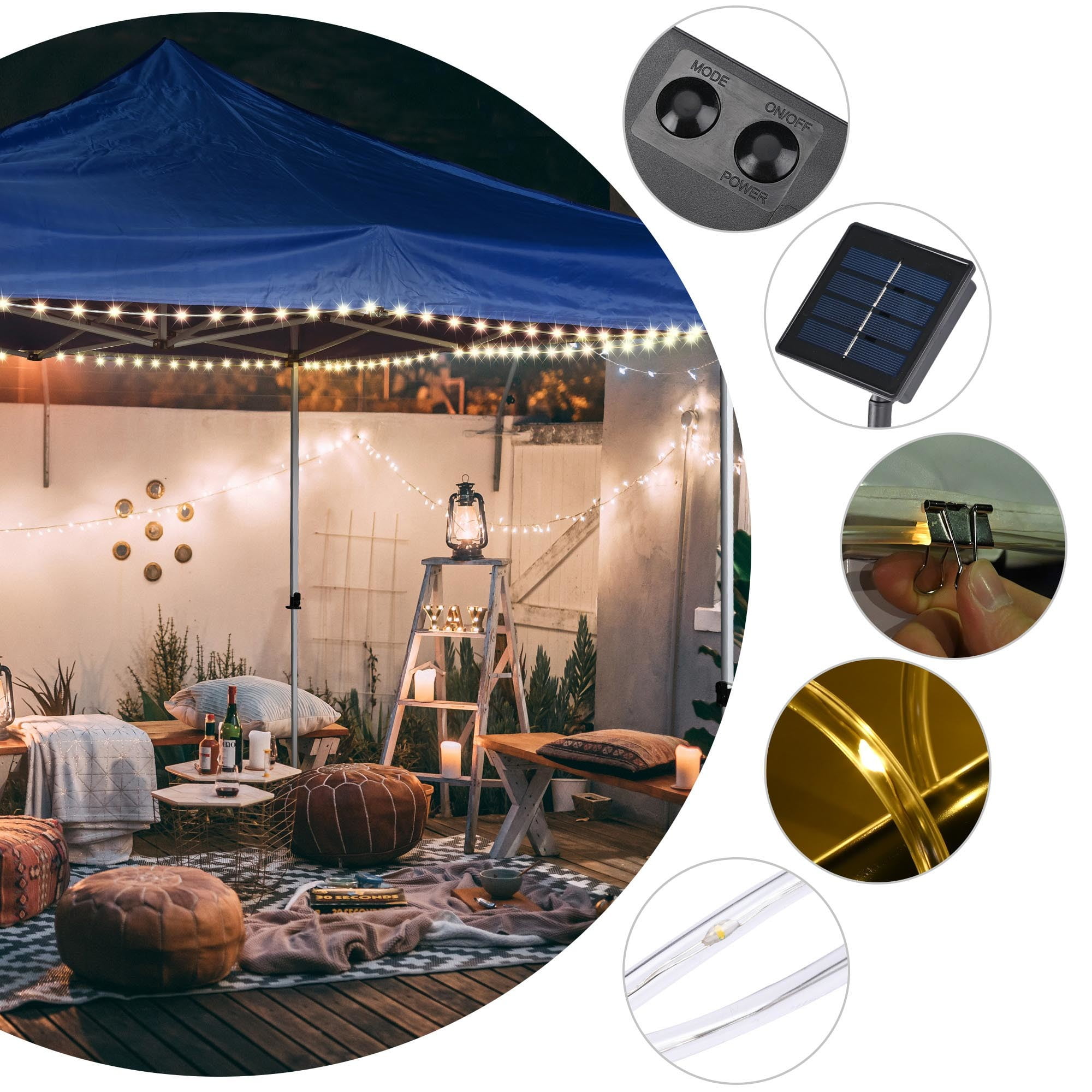 LED Light Set for Canopy Tent (Battery Powered) – LookOurWay