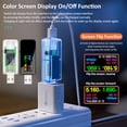 thumbnail image 2 of TFixol Multifunctional USB Voltage Current Power Meter with IPS LCD Display, Real-Time Monitoring for Voltage, Current, and Power, Transparent Blue ABS Case, Compact Design for Easy Use, 2 of 6