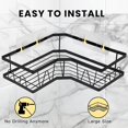 thumbnail image 3 of Shower Shelf - Corner - No Drilling Required - Corner - 11.5247, 13726cm - (Black) Set of 2, 3 of 5