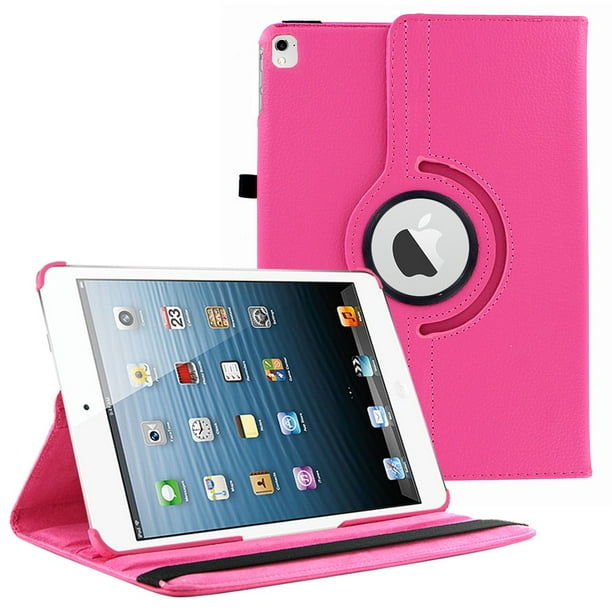 Ipad Pro 12 9 Inch 3rd Generation Case Premium Pu Protection Leather Swivel Rotating Case Multi View Stand Holder For 18 Release Apple Ipad Pro 12 9 3rd Gen Hot Pink Walmart Com