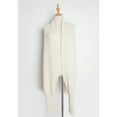 thumbnail image 4 of SUXIAN Winter Scarf for Women Solid Color Knitted Wrap Crochet Thick with Sleeve Cape White One Size, 4 of 4