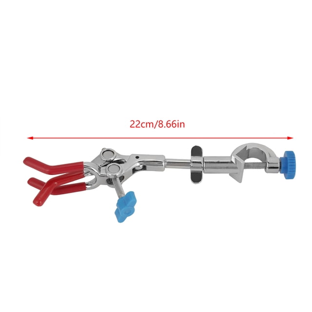 Abrazadera para matraz de laboratorio, abrazadera para matraz de extensión giratoria ajustable de tres puntas, abrazadera de laboratorio de tres puntas, diseño exquisito