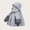 Gray, variant on Snorda 3-15 Years Kids Raincoat Colour-Blocked Hooded Windproof Reversible Rain Jacket Soft Lightweight Full Zip Jackets with Pockets for Fall Winter Daily Wear