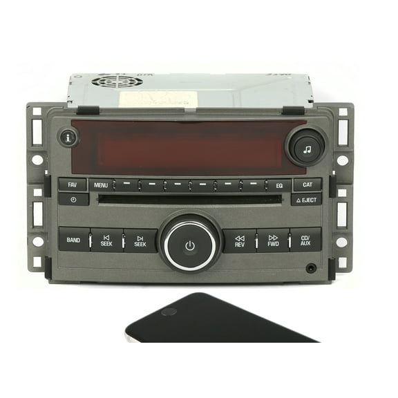 Restored 2007-2008 Saturn Aura OEM Radio AM FM MP3 CD Player Auxiliary Input 15948188 (Refurbished)