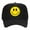 Black, variant on Happy Face Yellow Smile Face Unisex Embroidered Foam Front Mesh Back Trucker Hat, White/Light Pink