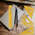 thumbnail image 5 of FRCOLOR ruler kit 4Pcs Aluminum Alloy Ruler Math Geometry Tool Office Scale Ruler Measuring Ruler Protractor for Student,6.3"X0.94"X0.04", 5 of 5