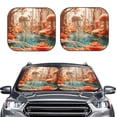 thumbnail image 2 of Balery Fantasy Underwater Jellyfish Parasol para parabrisas de coche de 2 piezas | Parasol plegable para parabrisas delantero de coche para la mayoría de sedanes-Small, 2 of 6