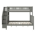 thumbnail image 3 of Woodland Staircase Bunk Bed Twin over Full in Grey, 3 of 4