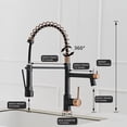 thumbnail image 6 of Matte Black Kitchen Faucet  - Commercial Kitchen Faucets Single Handle Single Hole Spring Rose Gold Kitchen Faucet with Pull Down Sprayer Black, 6 of 6