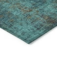 thumbnail image 4 of HomeRoots 612365 5 x 8 ft. Teal Blue, Navy Blue & Brown Abstract Washable Indoor & Outdoor Rectangle Area Rug, 4 of 5
